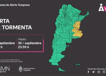 Alerta amarilla por tormentas en gran parte de la provincia