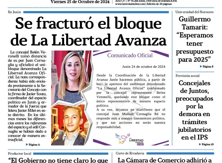 Viernes 25 de octubre de 2024