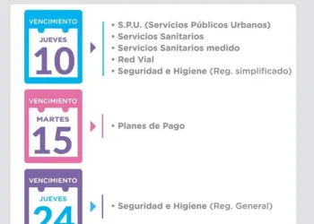 Vencimiento de Tasas Municipales en el mes de octubre
