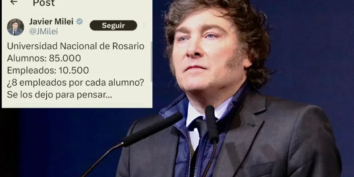 Milei hizo un posteo con un error matemático y lo condenaron en las redes