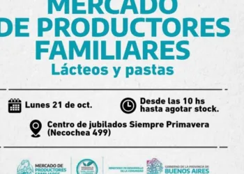 El camión de pastas y lácteos estará nuevamente en Junín