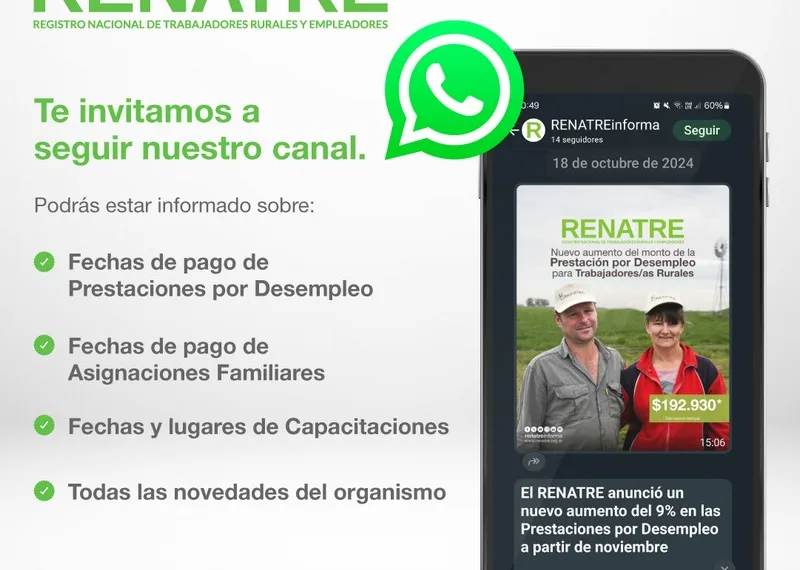 RENATRE lanzó un nuevo canal de WhatsApp
