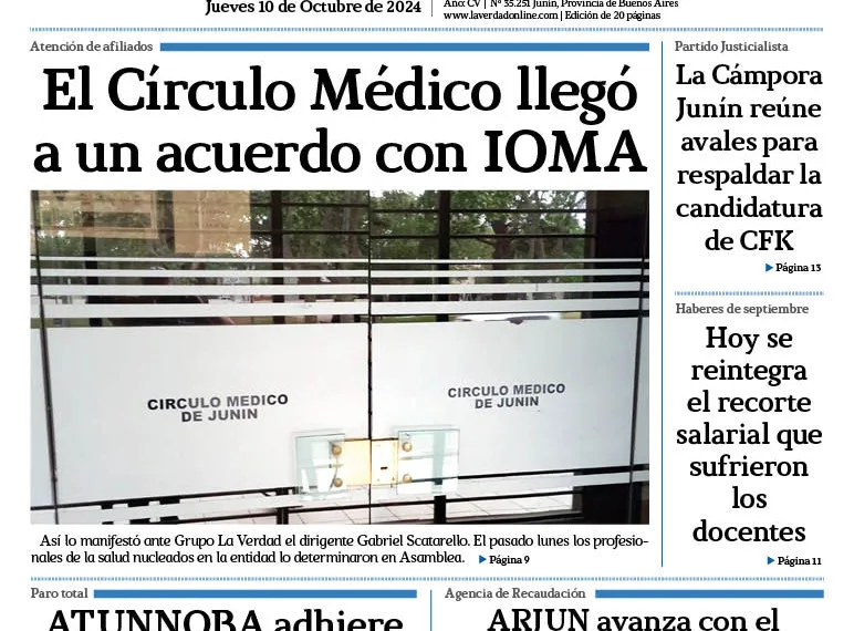 Jueves 10 de octubre de 2024