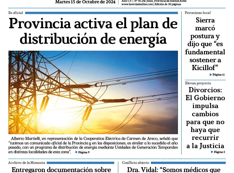 Martes 15 de octubre de 2024