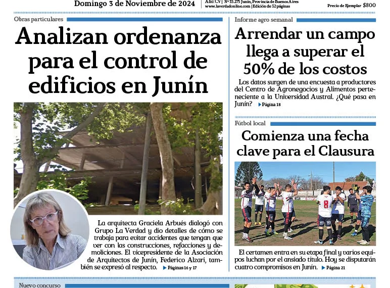 Domingo 3 de noviembre de 2024