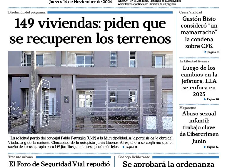 Jueves 14 de noviembre de 2024