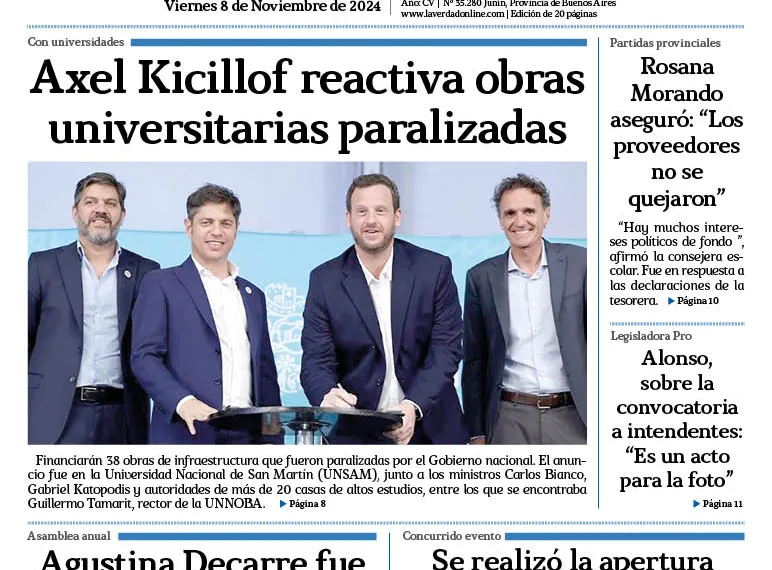 Viernes 8 de noviembre de 2024