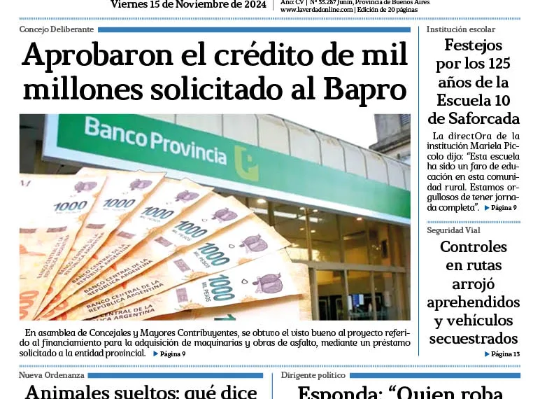 Viernes 15 de noviembre de 2024