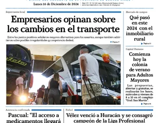 Lunes 16 de diciembre de 2024