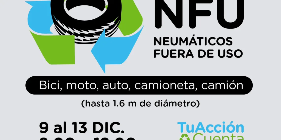 Comienza la campaña de recolección de Neumáticos Fuera de Uso