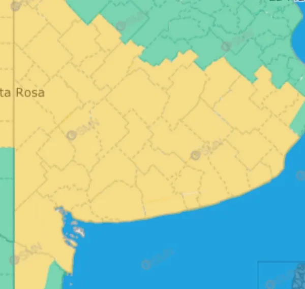 Cambio de año con alerta por tormentas en la provincia de Buenos Aires