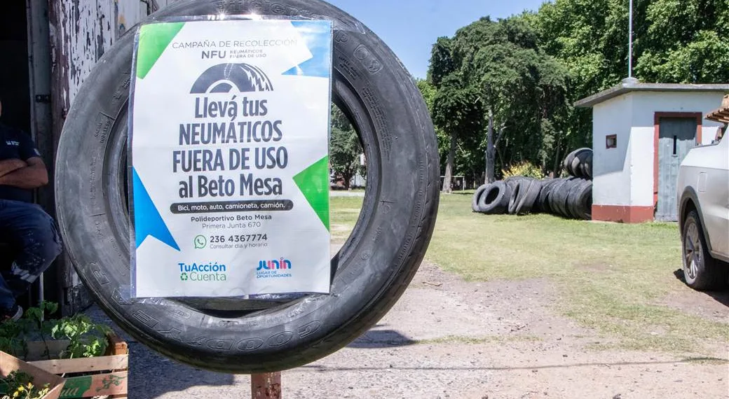 Hasta este viernes sigue vigente la campaña  de recolección de Neumáticos Fuera de Uso
