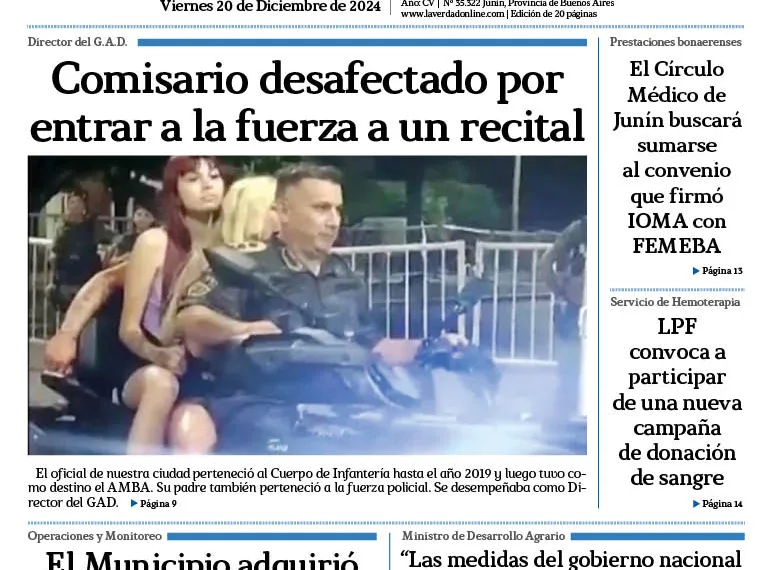 Viernes 20 de diciembre de 2024