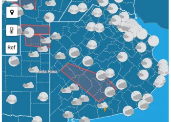 Aviso del SMN por tormentas fuertes con ráfagas en el centro y oeste bonaerense