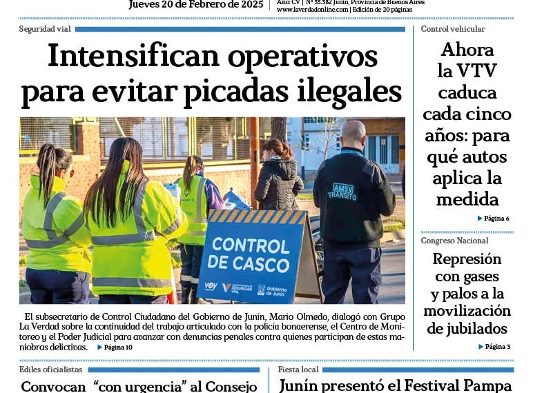 Jueves 20 de febrero de 2025