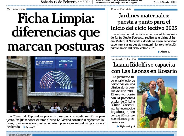 Sábado 15 de febrero de 2025