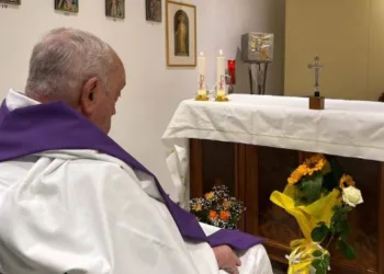 La primera foto del papa Francisco desde su internación