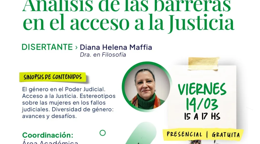 Se desarrollará la charla “Análisis de las barreras en el acceso a la Justicia”