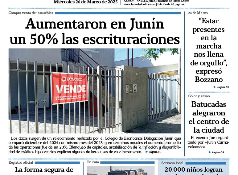 Miércoles 26 de marzo de 2025