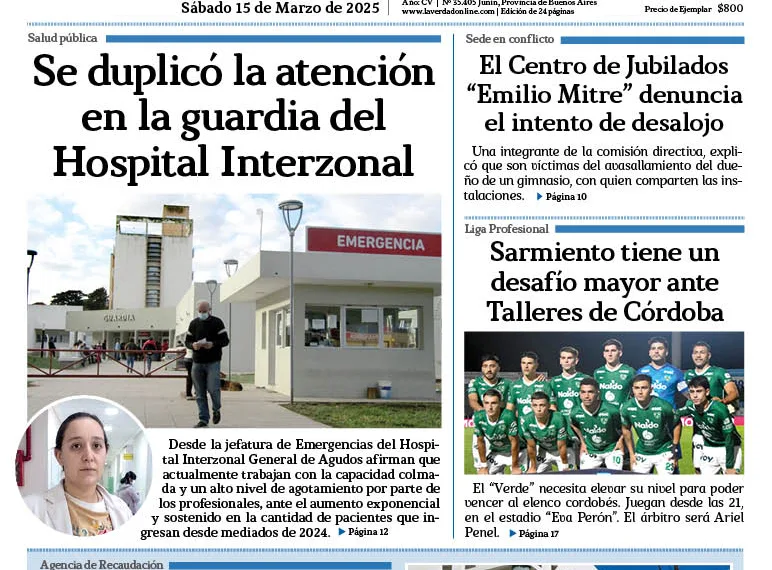 Sábado 15 de marzo de 2025