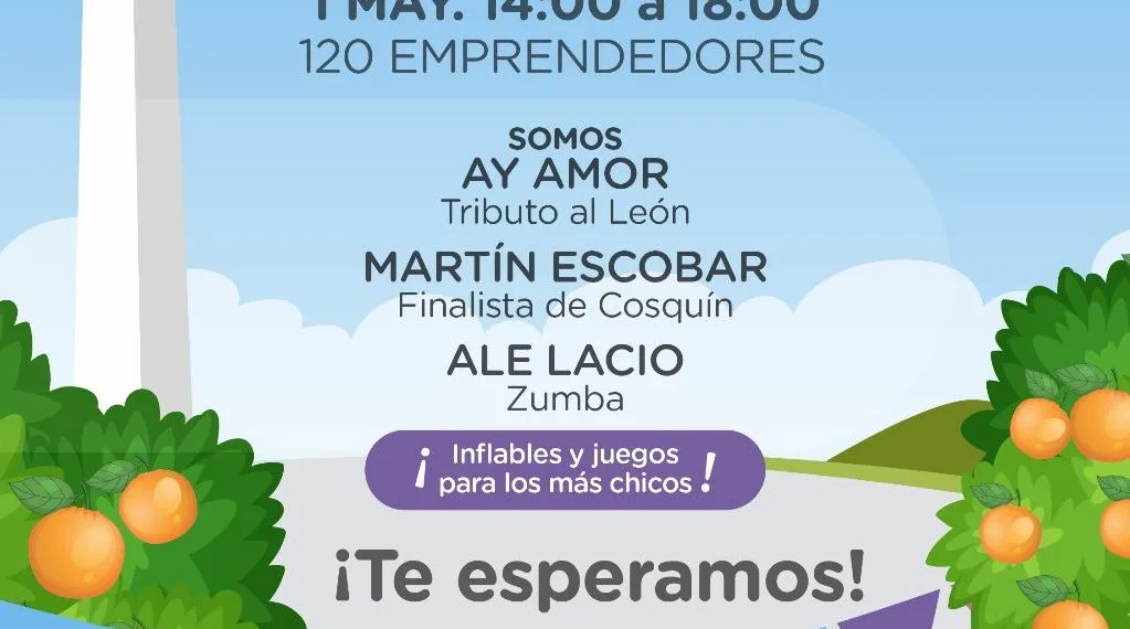 Se viene la Feria por el Día del Trabajador con más de 120 emprendedores