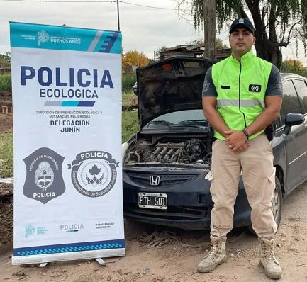 Auto robado en Santa Fe es recuperado por la Policía Ecológica Junín