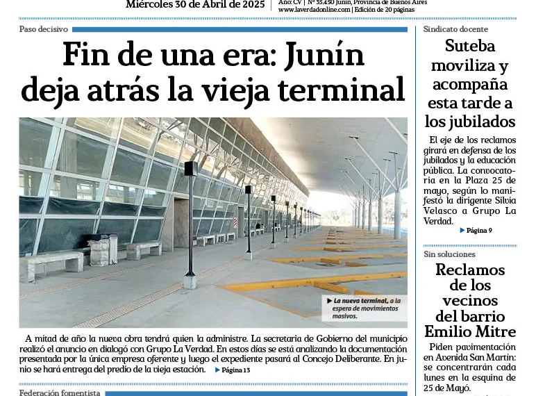 Miercoles 30 de abril de 2025
