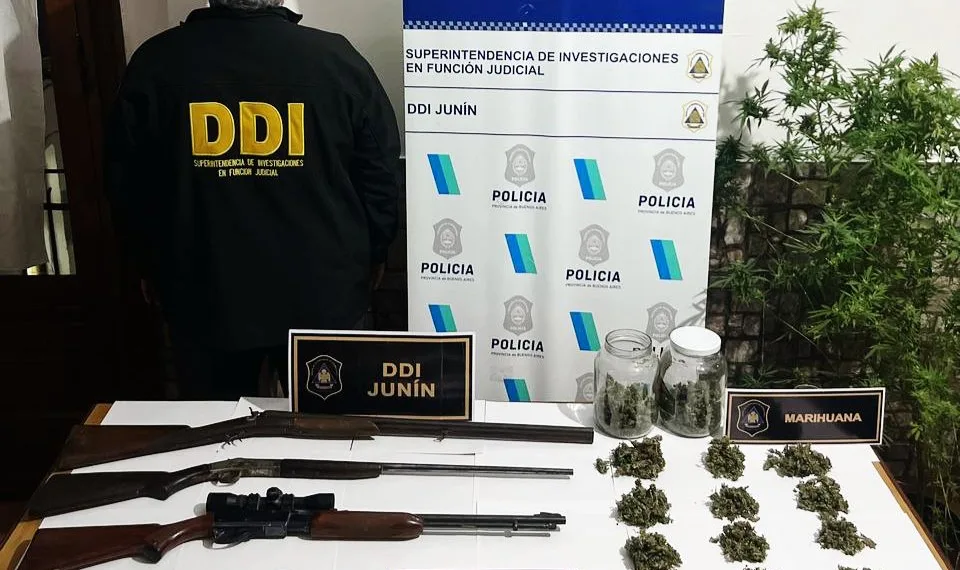 Secuestran armas y droga en un allanamiento realizado en Morse
