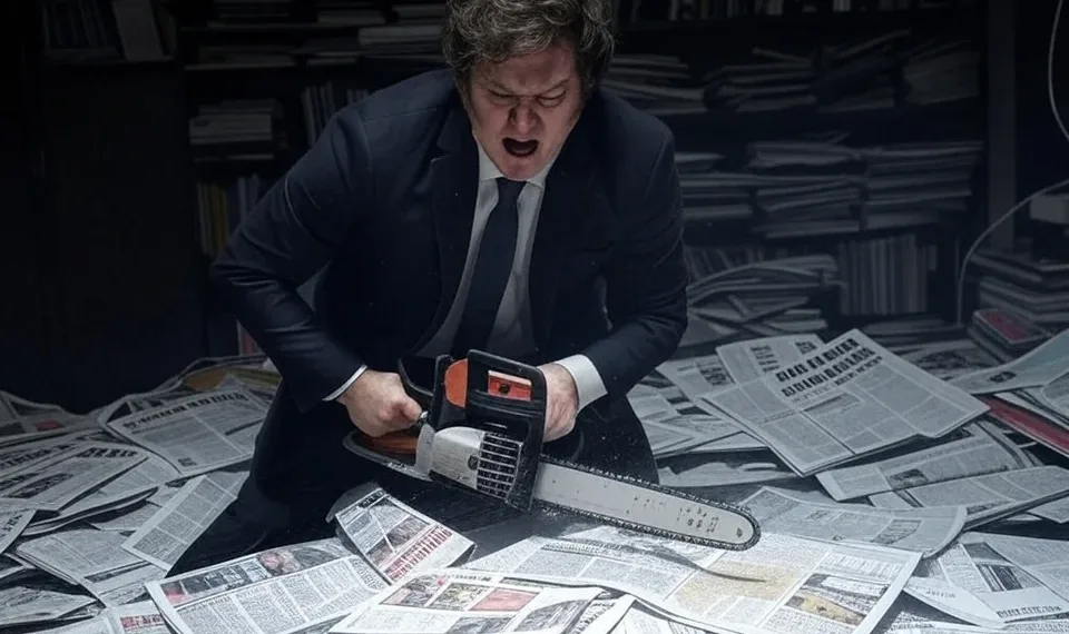 Javier Milei arremete con la motosierra contra el periodismo: furia en X durante el Día del Trabajador