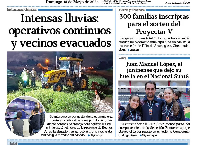 Domingo 18 de mayo de 2025