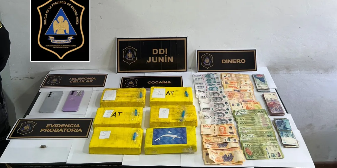 Secuestraron más de 6 kilos de cocaína y detuvieron a una persona en Chacabuco