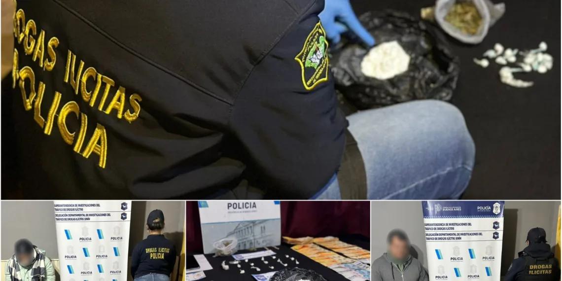 Dos personas detenidas por venta de drogas en un barrio de Junín