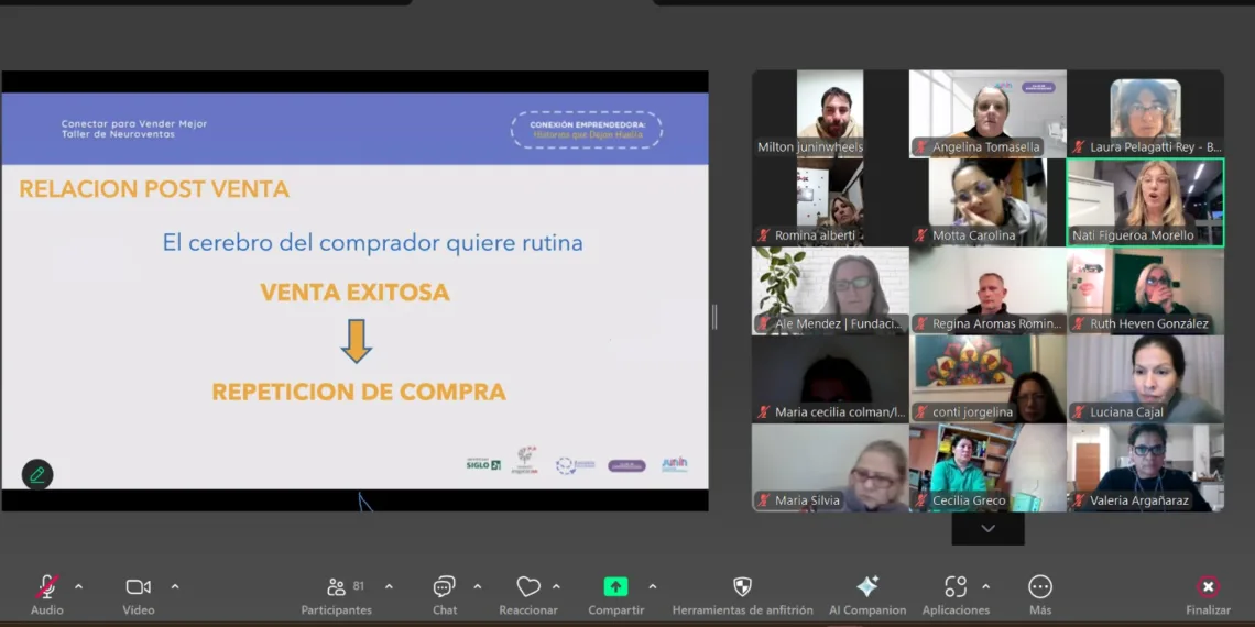 Más de 90 emprendedores locales  participaron de una capacitación en neuroventas