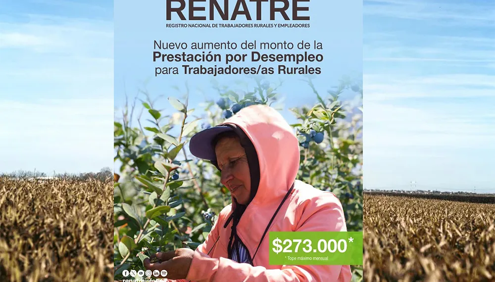Se actualizó la prestación por desempleo a trabajadores rurales