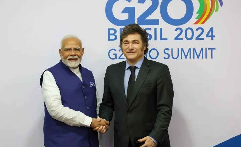 Milei mantendrá una nueva reunión bilateral con  el primer ministro de la India, Narendra Modi