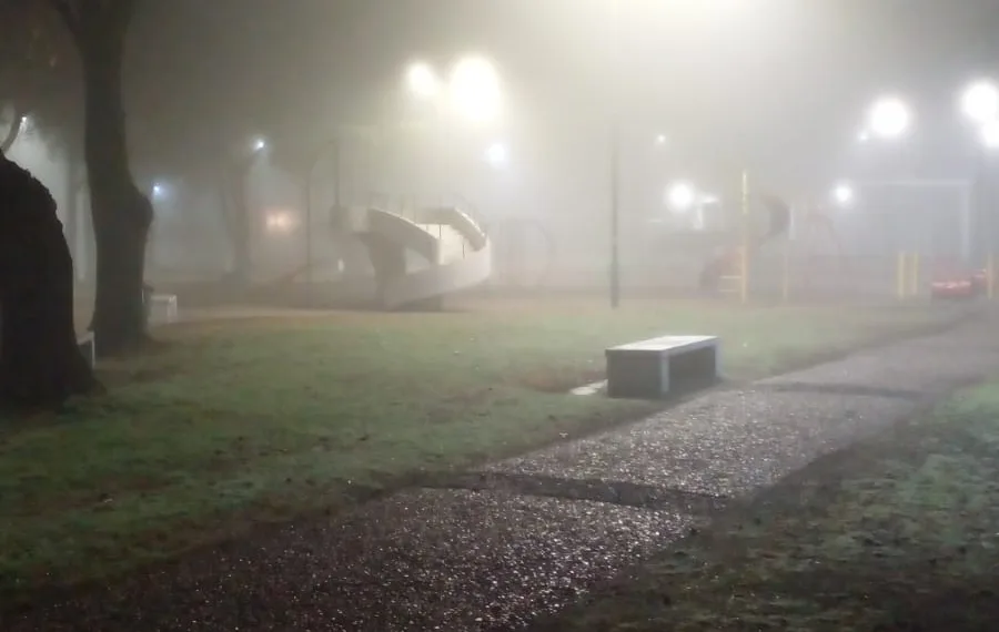 Martes con densa niebla y barrios sin luz