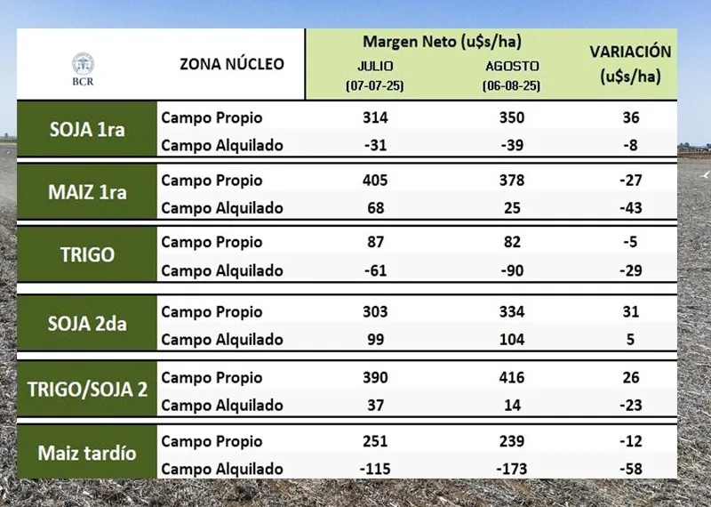 Cómo vienen los márgenes agrícolas post rebaja de retenciones