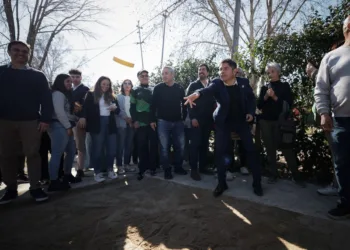 Kicillof recorrió obras hidráulicas en los municipios de Luján y Mercedes