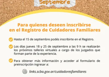 Nuevo llamado a inscripción al Registro de Cuidadores Familiares