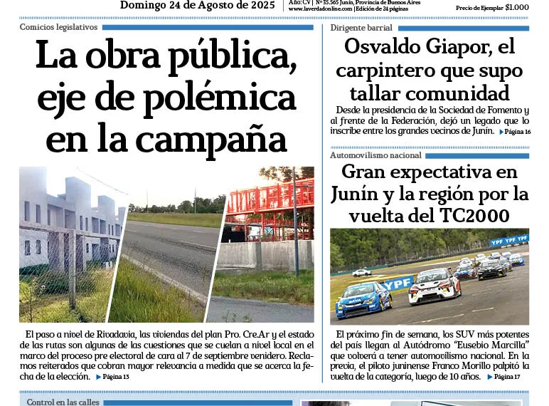 Domingo 24 de agosto de 2025