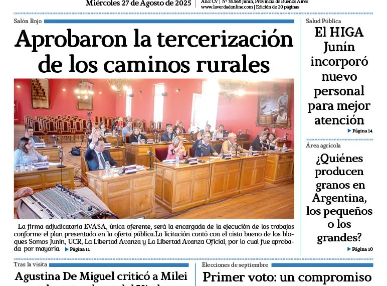 Miércoles 27 de agosto de 2025