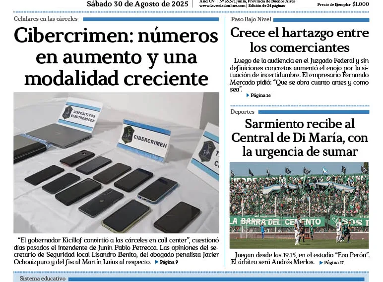 Sabado 30 de agosto de 2025