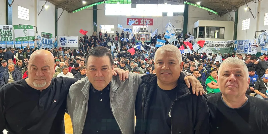 Estibadores portuarios cerraron su Congreso Extraordinario con un masivo acto en Bahía Blanca