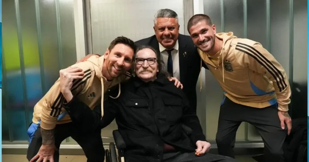 El encuentro entre Charly García, Leo Messi, Rodrigo de Paul y «Chiqui» Tapia