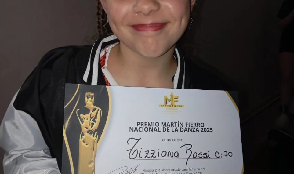 Tiziana Rossi representará a Junín  en los Premios Martín Fierro de la Danza