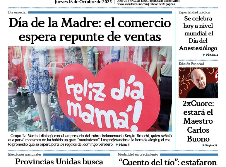 Jueves 16 de octubre de 2025