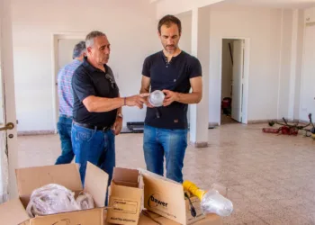 Comenzó el balizamiento de pista del aeródromo local