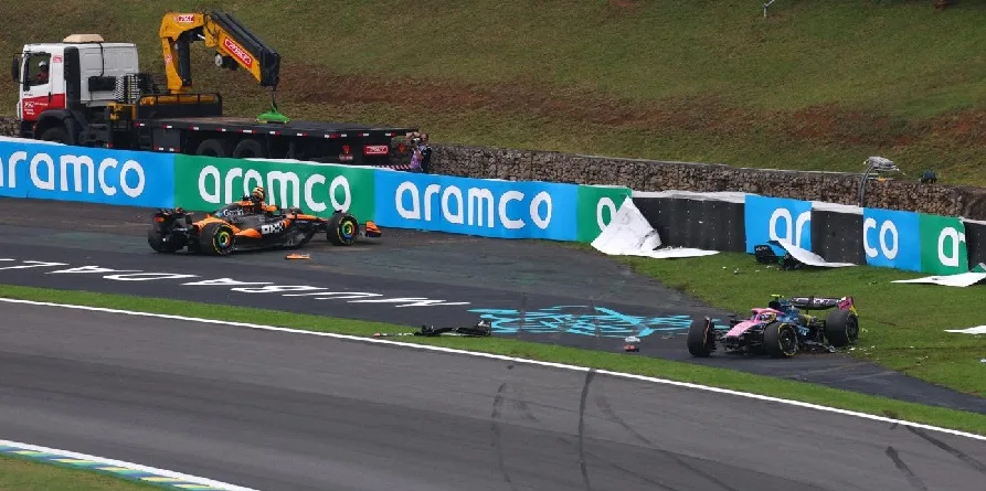 Franco Colapinto se despistó y chocó en la sprint del Gran Premio de Brasil