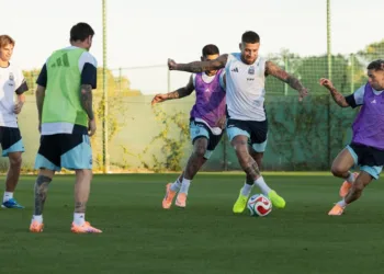 Entrenamiento abierto de la Selección argentina antes del viaje a Angola