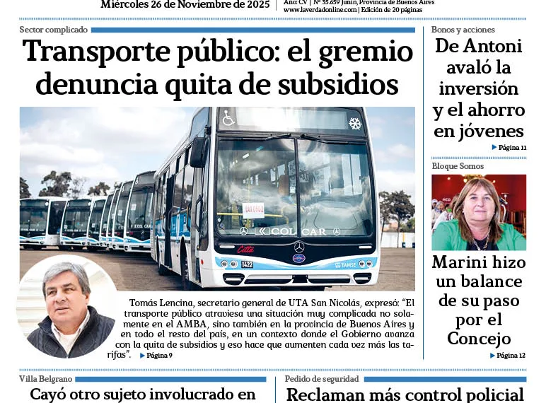 Miércoles 26 de noviembre de 2025